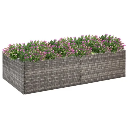 Gray synthetic rattan planter 157x80x40 cm by vidaXL, Pots and planters - Ref: Foro24-319176, Price: 80,95 €, Discount: %