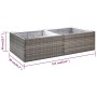 Grauer Pflanzkasten aus synthetischem Rattan, 157 x 80 x 40 cm von vidaXL, Töpfe und Pflanzgefäße - Ref: Foro24-319176, Preis...