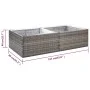 Gray synthetic rattan planter 157x80x40 cm by vidaXL, Pots and planters - Ref: Foro24-319176, Price: 80,95 €, Discount: %