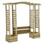 Garden pergola with impregnated pine wood bench and planters by vidaXL, Pergolas, arches and garden trellises - Ref: Foro24-3...