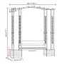 Garden pergola with impregnated pine wood bench and planters by vidaXL, Pergolas, arches and garden trellises - Ref: Foro24-3...