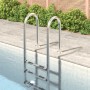 Escalera para piscina acero inoxidable 304 54x38x158 cm