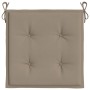 Cojines de silla de jardín 6 uds tela Oxford taupé 40x40x4 cm