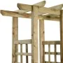 Garden pergola with bench and pine wood planters treated with preservatives. by vidaXL, Pergolas, arches and garden trellises...