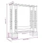 Gartenpergola mit Bank und Pflanzgefäßen aus imprägniertem Kiefernholz von vidaXL, Pergolen, Bögen und Gartenspaliere - Ref: ...