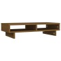 Monitor stand solid honey brown pine wood 60x27x14 cm by vidaXL, Computer bases and risers - Ref: Foro24-814002, Price: 39,82...