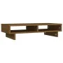 Monitor stand solid honey brown pine wood 60x27x14 cm by vidaXL, Computer bases and risers - Ref: Foro24-814002, Price: 39,16...