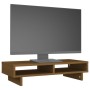 Monitor stand solid honey brown pine wood 60x27x14 cm by vidaXL, Computer bases and risers - Ref: Foro24-814002, Price: 39,82...