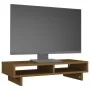 Monitor stand solid honey brown pine wood 60x27x14 cm by vidaXL, Computer bases and risers - Ref: Foro24-814002, Price: 39,16...