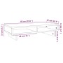 Monitor stand solid honey brown pine wood 60x27x14 cm by vidaXL, Computer bases and risers - Ref: Foro24-814002, Price: 39,82...