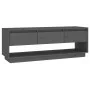 Gray pine solid wood TV cabinet 110.5x34x40 cm by vidaXL, TV Furniture - Ref: Foro24-813846, Price: 73,92 €, Discount: %