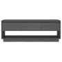 Gray pine solid wood TV cabinet 110.5x34x40 cm by vidaXL, TV Furniture - Ref: Foro24-813846, Price: 73,92 €, Discount: %