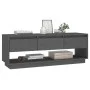 Gray pine solid wood TV cabinet 110.5x34x40 cm by vidaXL, TV Furniture - Ref: Foro24-813846, Price: 73,92 €, Discount: %