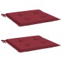Cojines silla de jardín 2 uds tela Oxford rojo tinto 40x40x4 cm