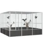 Jaula pájaros acero galvanizado antracita 302,5x324,5x211,5 cm de vidaXL, Pies y jaulas para pájaros - Ref: Foro24-171550, Pr...