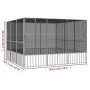 Jaula pájaros acero galvanizado antracita 302,5x324,5x211,5 cm de vidaXL, Pies y jaulas para pájaros - Ref: Foro24-171550, Pr...