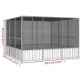 Jaula pájaros acero galvanizado antracita 302,5x324,5x211,5 cm de vidaXL, Pies y jaulas para pájaros - Ref: Foro24-171550, Pr...