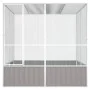 Jaula pájaros acero galvanizado gris 213,5x217,5x211,5 cm de vidaXL, Pies y jaulas para pájaros - Ref: Foro24-171552, Precio:...