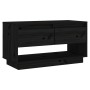Massiver TV-Schrank aus schwarzem Kiefernholz, 74 x 34 x 40 cm von vidaXL, TV-Möbel - Ref: Foro24-813843, Preis: 53,08 €, Rab...