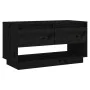 Massiver TV-Schrank aus schwarzem Kiefernholz, 74 x 34 x 40 cm von vidaXL, TV-Möbel - Ref: Foro24-813843, Preis: 52,51 €, Rab...