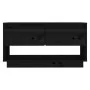 Massiver TV-Schrank aus schwarzem Kiefernholz, 74 x 34 x 40 cm von vidaXL, TV-Möbel - Ref: Foro24-813843, Preis: 52,51 €, Rab...