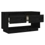 Massiver TV-Schrank aus schwarzem Kiefernholz, 74 x 34 x 40 cm von vidaXL, TV-Möbel - Ref: Foro24-813843, Preis: 52,51 €, Rab...