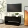 Massiver TV-Schrank aus schwarzem Kiefernholz, 74 x 34 x 40 cm von vidaXL, TV-Möbel - Ref: Foro24-813843, Preis: 52,51 €, Rab...