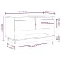 Massiver TV-Schrank aus schwarzem Kiefernholz, 74 x 34 x 40 cm von vidaXL, TV-Möbel - Ref: Foro24-813843, Preis: 52,51 €, Rab...