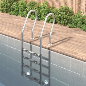 Escalera para piscina acero inoxidable 304 54x38x184,5 cm