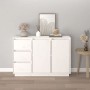 Sideboard aus massivem weißem Kiefernholz, 111 x 34 x 75 cm von vidaXL, Sideboards - Ref: Foro24-813805, Preis: 146,93 €, Rab...