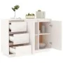 Sideboard aus massivem weißem Kiefernholz, 111 x 34 x 75 cm von vidaXL, Sideboards - Ref: Foro24-813805, Preis: 145,36 €, Rab...
