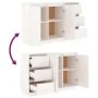 Solid white pine wood sideboard 111x34x75 cm by vidaXL, Sideboards - Ref: Foro24-813805, Price: 145,18 €, Discount: %
