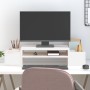 Solid white pine wood monitor stand 70x27.5x15 cm by vidaXL, Computer bases and risers - Ref: Foro24-813965, Price: 36,19 €, ...