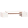 Solid white pine wood monitor stand 70x27.5x15 cm by vidaXL, Computer bases and risers - Ref: Foro24-813965, Price: 36,19 €, ...