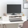 Solid white pine wood monitor stand 70x27.5x15 cm by vidaXL, Computer bases and risers - Ref: Foro24-813965, Price: 35,72 €, ...