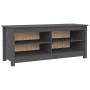 Shoe bench solid gray pine wood 110x38x45.5 cm by vidaXL, Shoe racks and shoe organizers - Ref: Foro24-813776, Price: 68,70 €...