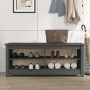 Shoe bench solid gray pine wood 110x38x45.5 cm by vidaXL, Shoe racks and shoe organizers - Ref: Foro24-813776, Price: 68,70 €...
