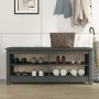 Shoe bench solid gray pine wood 110x38x45.5 cm by vidaXL, Shoe racks and shoe organizers - Ref: Foro24-813776, Price: 68,03 €...