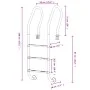 Escalera para piscina acero inoxidable 304 54x38x158 cm de vidaXL, Escaleras y rampas de piscina - Ref: Foro24-93455, Precio:...