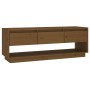 Honigbrauner TV-Schrank aus massivem Kiefernholz, 110,5 x 34 x 40 cm von vidaXL, TV-Möbel - Ref: Foro24-813847, Preis: 70,46 ...