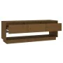 Mueble de TV madera maciza de pino marrón miel 110,5x34x40 cm de vidaXL, Muebles TV - Ref: Foro24-813847, Precio: 70,12 €, De...