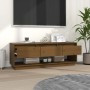 Honigbrauner TV-Schrank aus massivem Kiefernholz, 110,5 x 34 x 40 cm von vidaXL, TV-Möbel - Ref: Foro24-813847, Preis: 70,46 ...