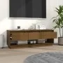 Mueble de TV madera maciza de pino marrón miel 110,5x34x40 cm de vidaXL, Muebles TV - Ref: Foro24-813847, Precio: 70,12 €, De...