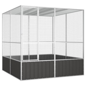 Vogelkäfig verzinkter Stahl anthrazit 213,5x217,5x211,5 cm von vidaXL, Füße und Vogelkäfige - Ref: Foro24-171549, Preis: 368,...