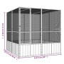 Vogelkäfig verzinkter Stahl anthrazit 213,5x217,5x211,5 cm von vidaXL, Füße und Vogelkäfige - Ref: Foro24-171549, Preis: 368,...