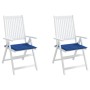 Cojines de silla de jardín 2 uds tela Oxford azul 40x40x4 cm
