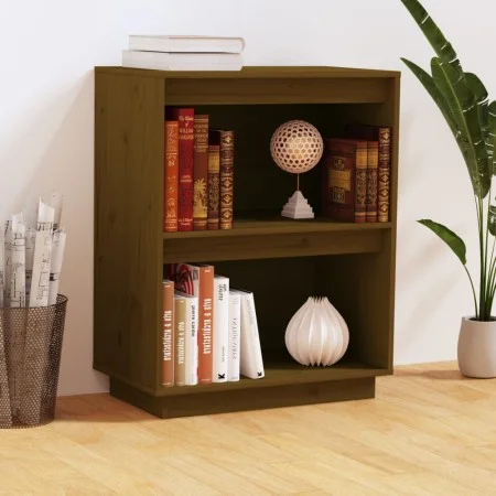 Mesa consola de madera maciza de pino marrón miel 60x34x75 cm de vidaXL, Aparadores - Ref: Foro24-813822, Precio: 44,07 €, De...