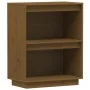 Mesa consola de madera maciza de pino marrón miel 60x34x75 cm de vidaXL, Aparadores - Ref: Foro24-813822, Precio: 44,07 €, De...
