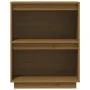 Mesa consola de madera maciza de pino marrón miel 60x34x75 cm de vidaXL, Aparadores - Ref: Foro24-813822, Precio: 44,07 €, De...