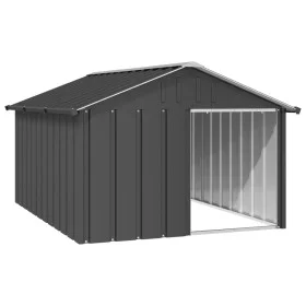Dog house anthracite gray galvanized steel 116.5x153x81.5 cm by vidaXL, Dog kennels - Ref: Foro24-171541, Price: 147,44 €, Di...